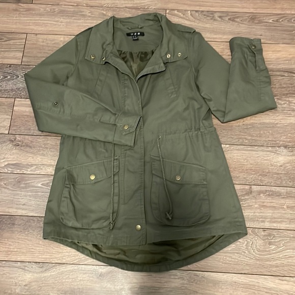 U2B Olive Green Utility Jacket - Picture 3 of 10
